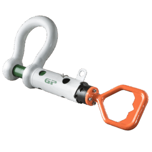 Green Pin® Guided Pin ROV Shackle with D Handle – GPROV5362D, Grade 8 Subsea Polar Release & Retrieve Shackle