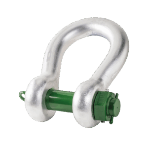 Green Pin® Heavy Duty Bow Shackle with Fixed Nut Safety Pin – GPHDBFN, Grade 6 High-Tensile Steel Lifting Shackle