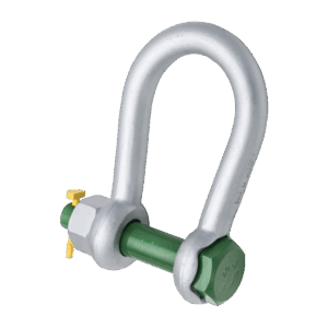 Green Pin® Mooring Bow Shackle with Safety Nut and Sunken Bolt Pin – GPMOBNS, Grade 8 Alloy Steel Galvanised Offshore Mooring Shackle