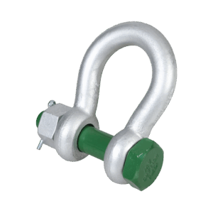 Green Pin® NS9415 Bow Shackle with Safety Nut and Bolt Pin – GPSABNS, Grade 6 Galvanised Offshore & Aquaculture Shackle