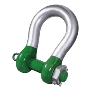 Green Pin Polar® Heavy Duty Bow Shackle GPPOLHDFN – High Load Capacity Grade 8 Fixed Nut Safety Bolt Shackle for Low-Temperature Lifting