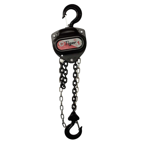 Tiger TRCB Industrial Chain Block black with suspension hook and lifting hook