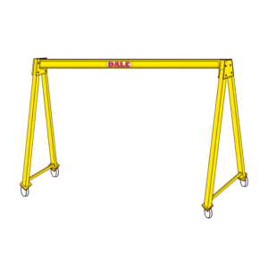DALE Type A Steel Mobile Lifting Gantry – Unbraced | 500 kg to 2,000 kg Capacity