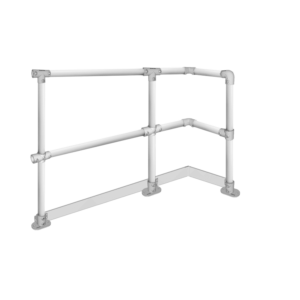 MezzBarriers C42 – 42.4 mm Mezzanine Deck Mounted Handrail Kits to BS EN ISO 14122-3:2016 - Galvanised