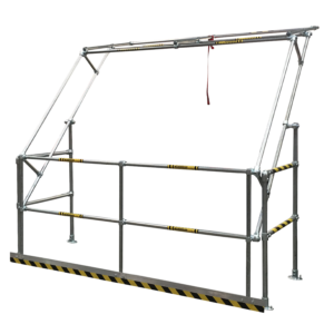 MezzBarriers Gamma Standard Extra Wide Safety Pallet Gate – Galvanised Finish (2.0m–3.5m Widths) - CE Marked, BS EN ISO 14122-3:2016 Compliant