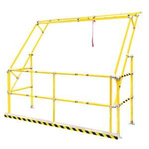 MezzBarriers Gamma Standard Extra Wide Safety Pallet Gate – Safety Yellow (2.0m–3.5m Widths) - CE Marked, BS EN ISO 14122-3:2016 Compliant