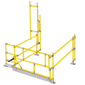 MezzBarriers Hi-Gate Low Headroom Universal Safety Pallet Gate – Custom Built - BS EN ISO 14122-3:2016 Compliant