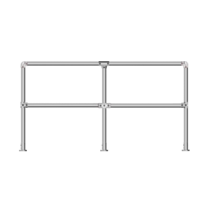 MezzBarriers 42.4 mm OD Safety / Pedestrian Barrier Assemblies – Galvanised Finish (1m-6m Width)