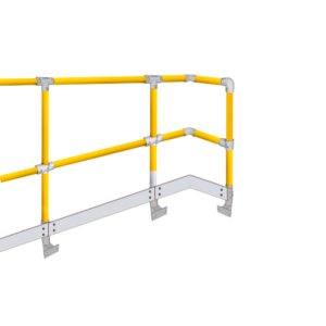MezzBarriers C42 – 42.4 mm Mezzanine Side Mounted Handrail Kits to BS EN ISO 14122-3:2016 - Safety Yellow