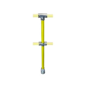 MezzBarries D48 Safety Yellow Tube Clamp Ready-Made Middle Post