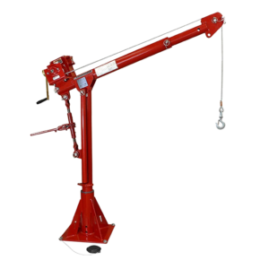 Thern Portable Lifting Davit Crane Commander 5PT20-M2+ with Worm Gear Manual Winch and Base - up to 905kg WLL