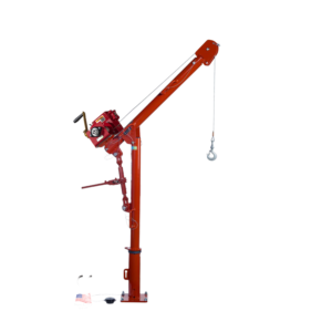 Thern Portable Lifting Davit Crane Commander 5PT5-M2+ with Worm Gear Manual Winch and Base - up to 300kg WLL
