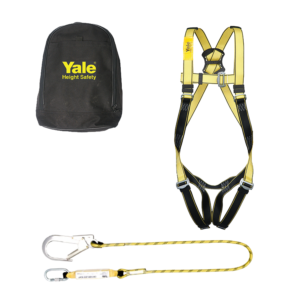 Yale CMHYP03 Scaffolders Height Safety Kit ? Single Point Harness with Shock Absorbing Lanyard & Scaffold Hook