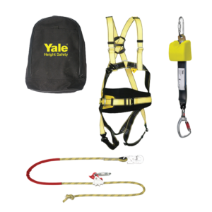 Yale CMHYP06 Work Positioning Height Safety Kit ? Four Point Harness with Positioning Device & Webbing Retractor