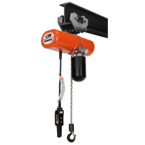 CM Lodestar Electric Chain Hoist with Push Trolley 250kg–3t WLL (110v/240v/400v)